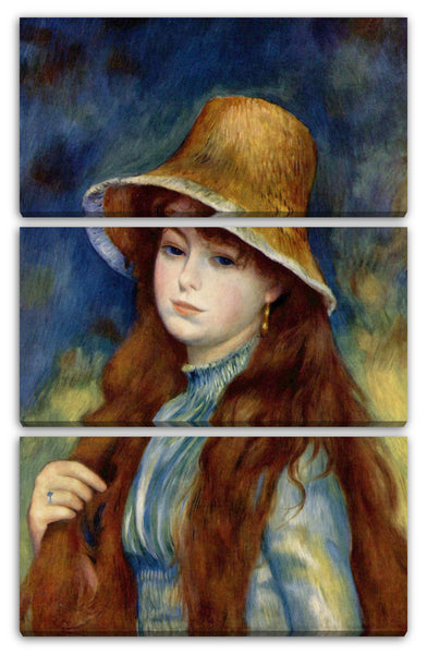 Leinwandbild Pierre-Auguste Renoir - Mädchen mit Strohhut