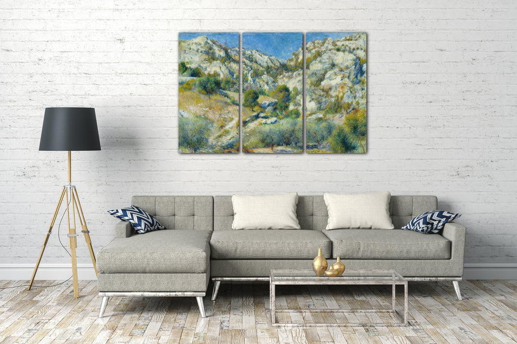 Leinwandbild Pierre-Auguste Renoir - Felsige Klippen bei Estaque