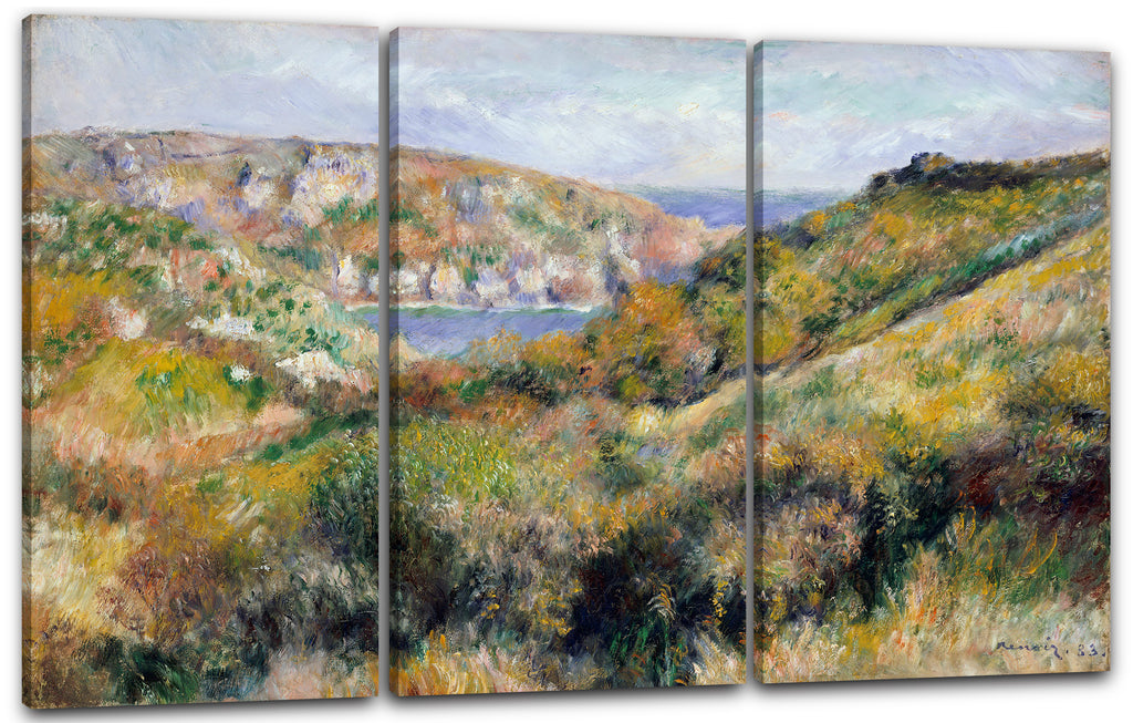 Leinwandbild Pierre-Auguste Renoir - Hügel um die Bucht von Moulin Huet