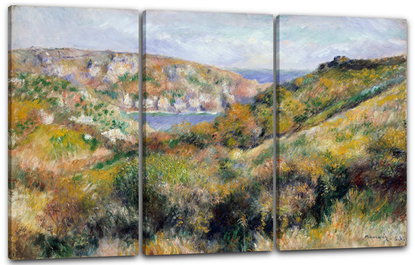 Leinwandbild Pierre-Auguste Renoir - Hügel um die Bucht von Moulin Huet