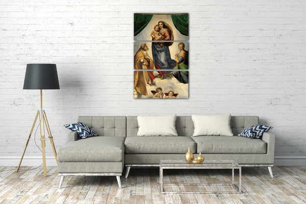 Leinwandbild Raphael - Sixtinische Madonna