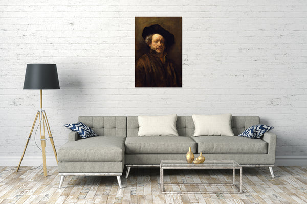 Leinwandbild Rembrandt van Rijn - Selbstportrait
