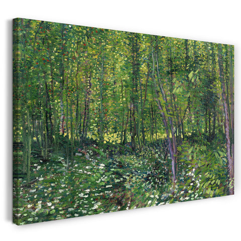 Leinwandbild Vincent van Gogh - Bäume und Unterholz
