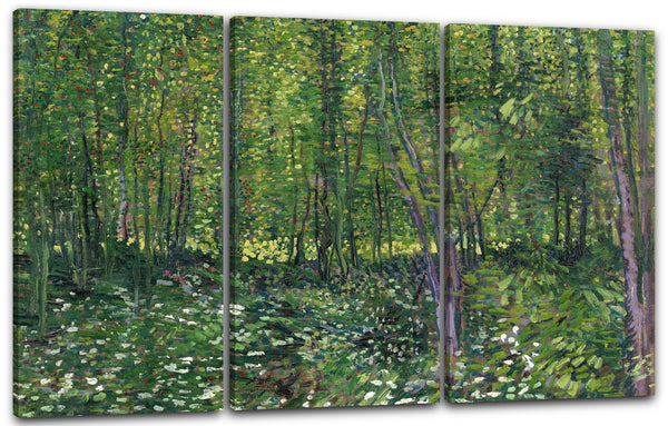Leinwandbild Vincent van Gogh - Bäume und Unterholz