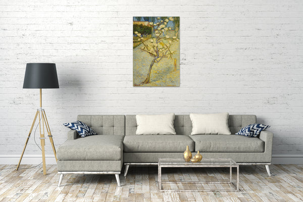 Leinwandbild Vincent van Gogh - Blühender kleiner Birnenbaum