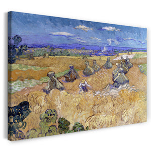 Leinwandbild Vincent van Gogh - Weizenfeld mit Mähern Auvers