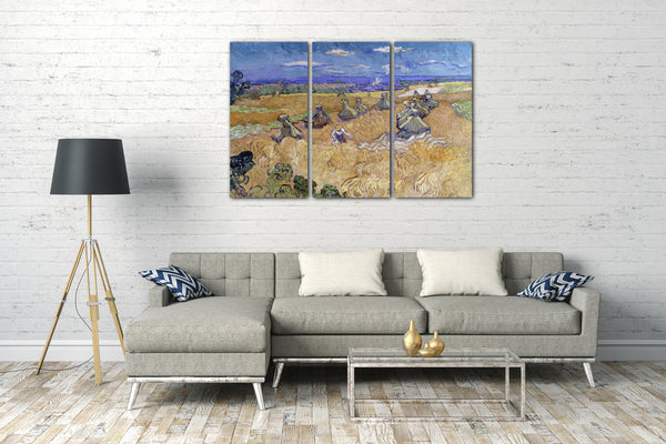 Leinwandbild Vincent van Gogh - Weizenfeld mit Mähern Auvers