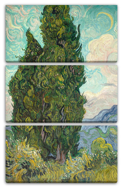 Leinwandbild Vincent van Gogh - Zypressen