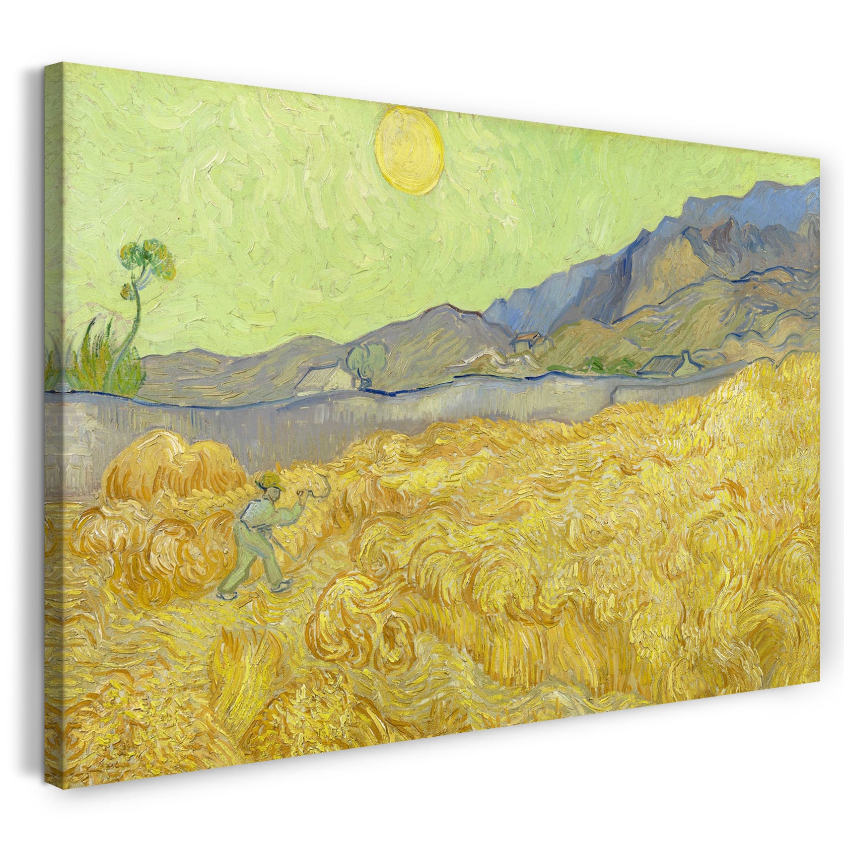 Leinwandbild Vincent van Gogh - Weizenfeld mit Mäher