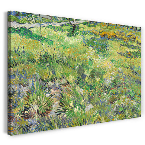 Leinwandbild Vincent van Gogh - Hohes Gras mit Schmetterlingen
