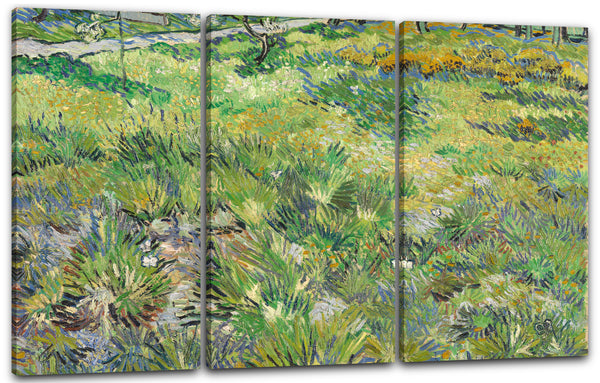 Leinwandbild Vincent van Gogh - Hohes Gras mit Schmetterlingen