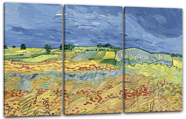 Leinwandbild Vincent van Gogh - Weizenfeld mit stürmischem Himmel