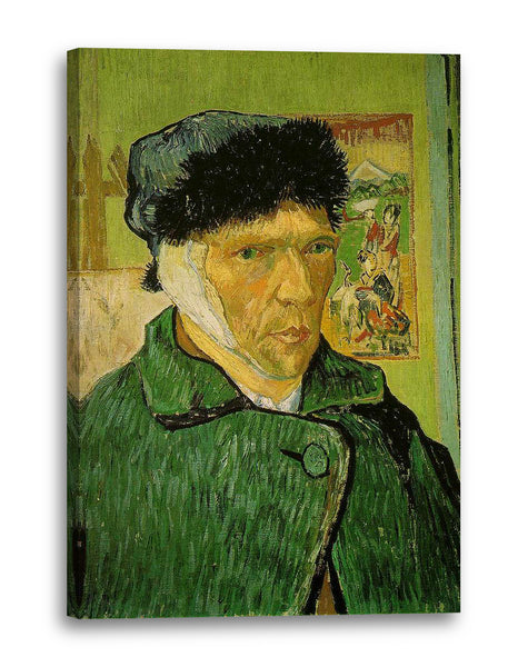 Leinwandbild Vincent van Gogh - Selbstportrait mit bandagiertem Ohr