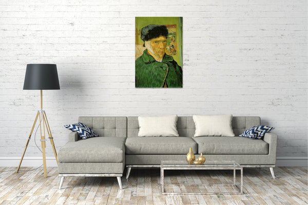 Leinwandbild Vincent van Gogh - Selbstportrait mit bandagiertem Ohr