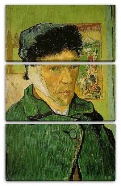 Leinwandbild Vincent van Gogh - Selbstportrait mit bandagiertem Ohr