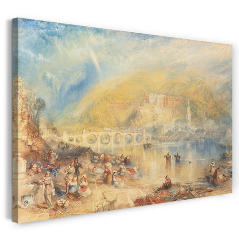 Leinwandbild William Turner - HEIDELBERG WITH A RAINBOW