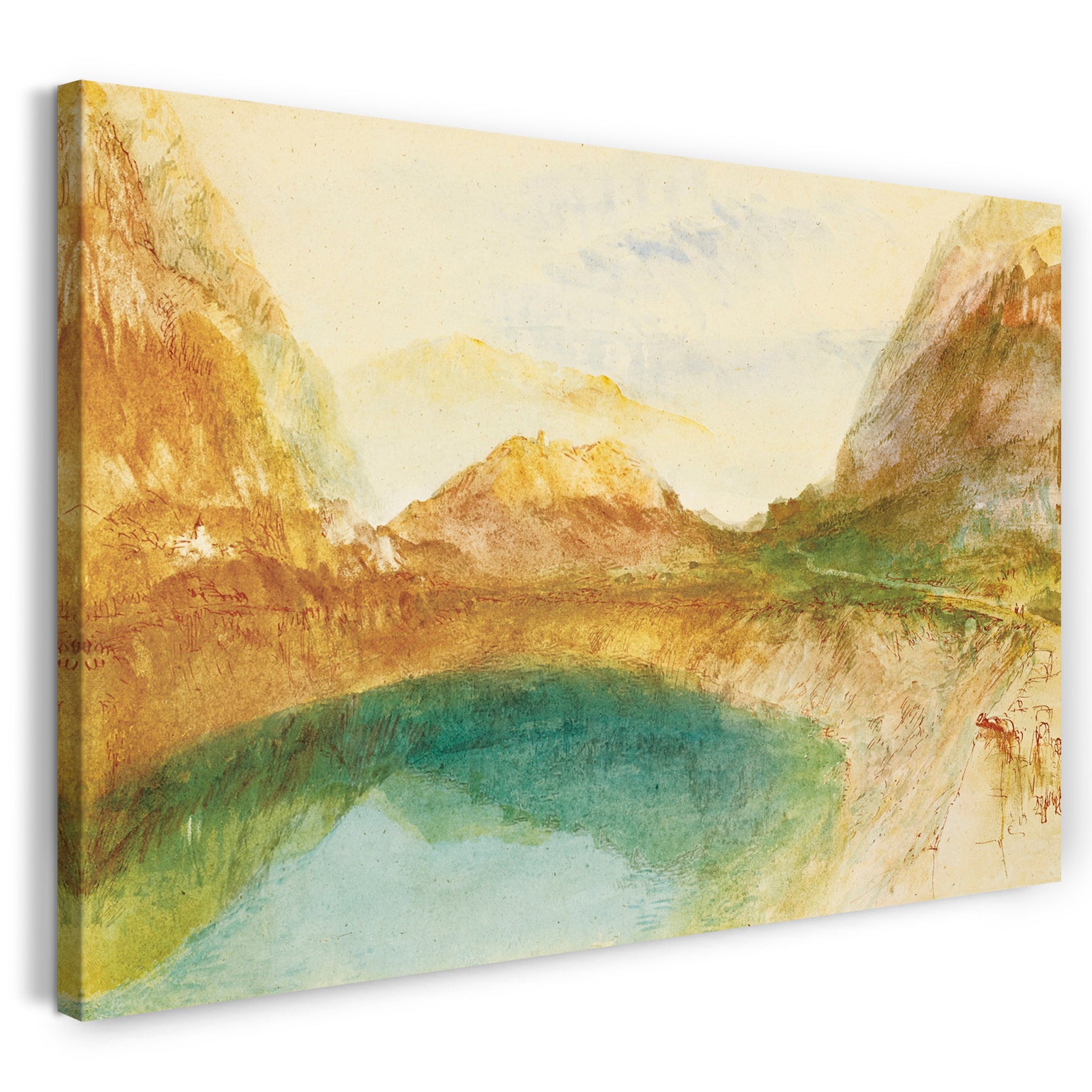 Leinwandbild William Turner - A SWISS LAKE, LUNGERNSEE