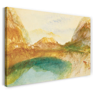 Leinwandbild William Turner - A SWISS LAKE, LUNGERNSEE
