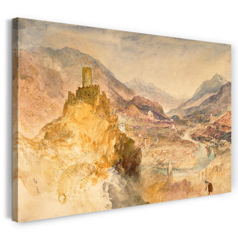 Leinwandbild William Turner - Chatel Argent and the Val d'Aosta from above Villeneuve