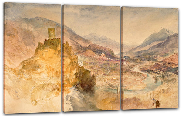 Leinwandbild William Turner - Chatel Argent and the Val d'Aosta from above Villeneuve