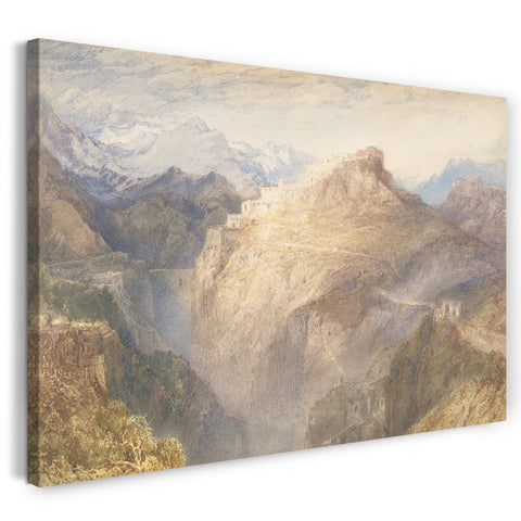 Leinwandbild William Turner - Fort of L'Essillon Val de la Maurienne (France)