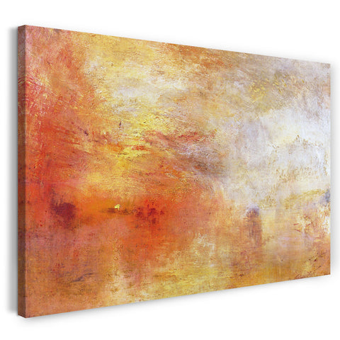 Leinwandbild William Turner - Sun Setting over a Lake