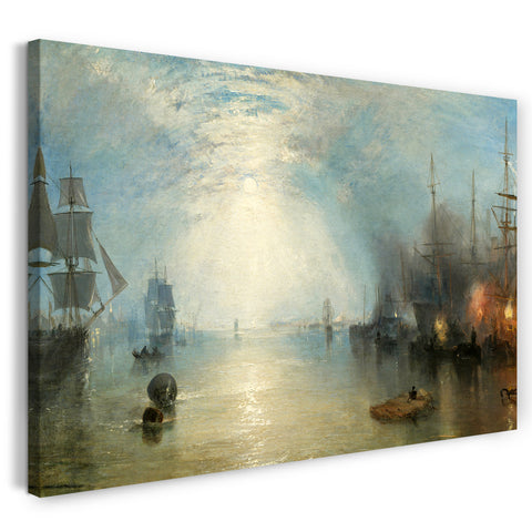 Leinwandbild William Turner - Keelmen Heaving in Coals by Moonlight