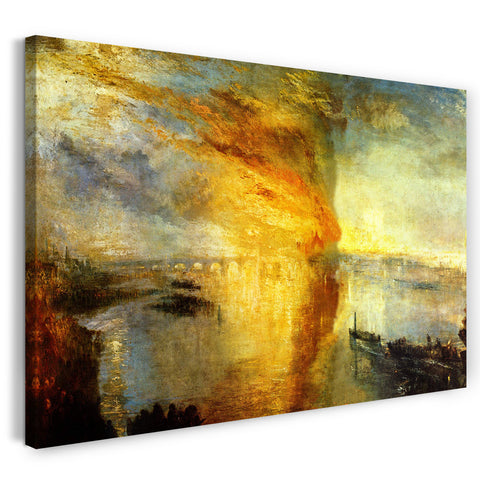 Leinwandbild William Turner - The fire at the Parliament building