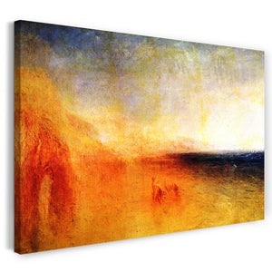 Leinwandbild William Turner - Sonnenuntergang auf dem Meer