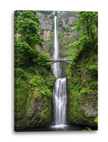 Leinwandbild Wasserfall Fluss wild-life Bäume Traum-Landschaft Natur-Bilder Berge