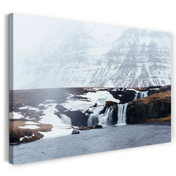 Leinwandbild Antarktis Nordpol Schnee Winter Grönland Natur-Bilder Wasserfall Berge