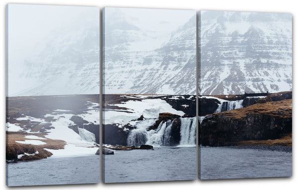 Leinwandbild Antarktis Nordpol Schnee Winter Grönland Natur-Bilder Wasserfall Berge