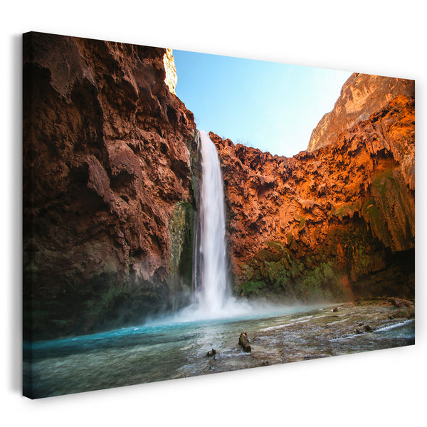 Leinwandbild Wasserfall red hills Berge Amerika Grand Canyon Natur-Bilder Schlucht
