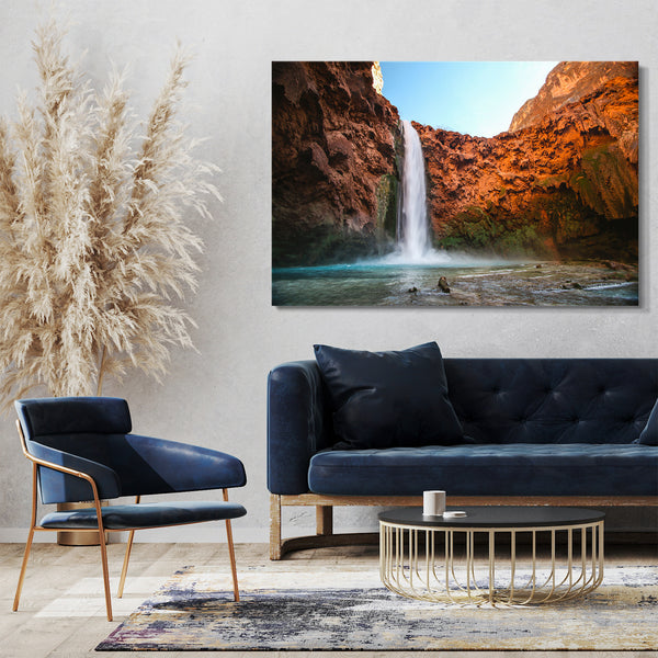 Leinwandbild Wasserfall red hills Berge Amerika Grand Canyon Natur-Bilder Schlucht