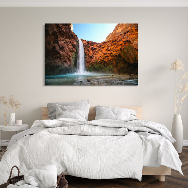 Leinwandbild Wasserfall red hills Berge Amerika Grand Canyon Natur-Bilder Schlucht