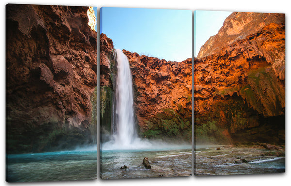 Leinwandbild Wasserfall red hills Berge Amerika Grand Canyon Natur-Bilder Schlucht