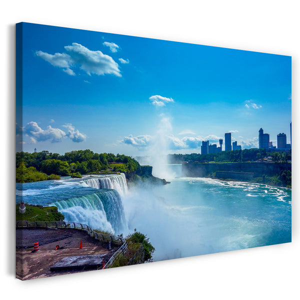 Leinwandbild Wasserfall city Africa nature skyline sea Meer Natur-Bilder Stadt schön