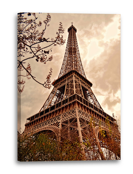 Leinwandbild Eiffel-Turm Stadtebilder Paris France Frankreich sepia old vintage retro