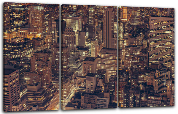 Leinwandbild New York City Manhattan Stadt Großstadt at night Stadtebilder Skyline