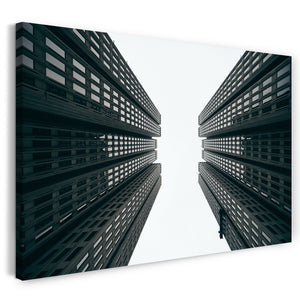 Leinwandbild New York Skyline Stadt Hochhäuser Kunst art Fotografie modern grau