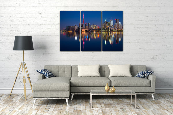 Leinwandbild Toronto at night Nach Stadt City Stadtebilder Skyline Meer Tokyo NYC