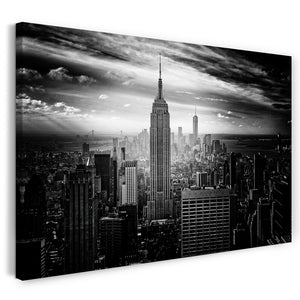 Leinwandbild New York Stadtebilder Skyline black-white schwarz-weiß Manhattan