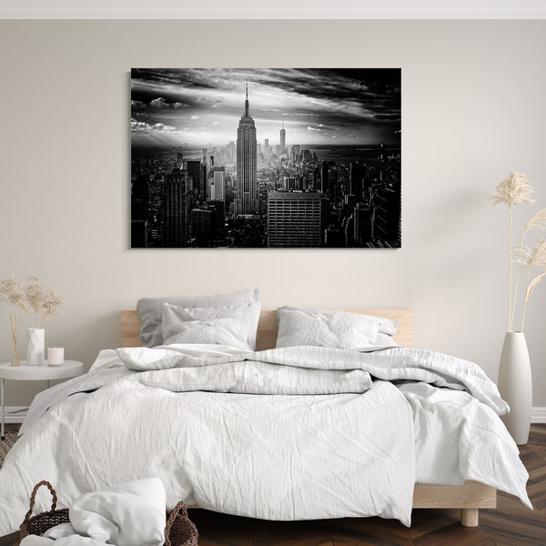 Leinwandbild New York Stadtebilder Skyline black-white schwarz-weiß Manhattan