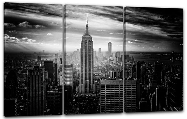 Leinwandbild New York Stadtebilder Skyline black-white schwarz-weiß Manhattan