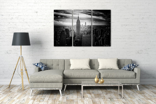 Leinwandbild New York Stadtebilder Skyline black-white schwarz-weiß Manhattan