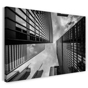 Leinwandbild Hochhäuser schwarz weiß black-white art Stadtebilder Skyline New York