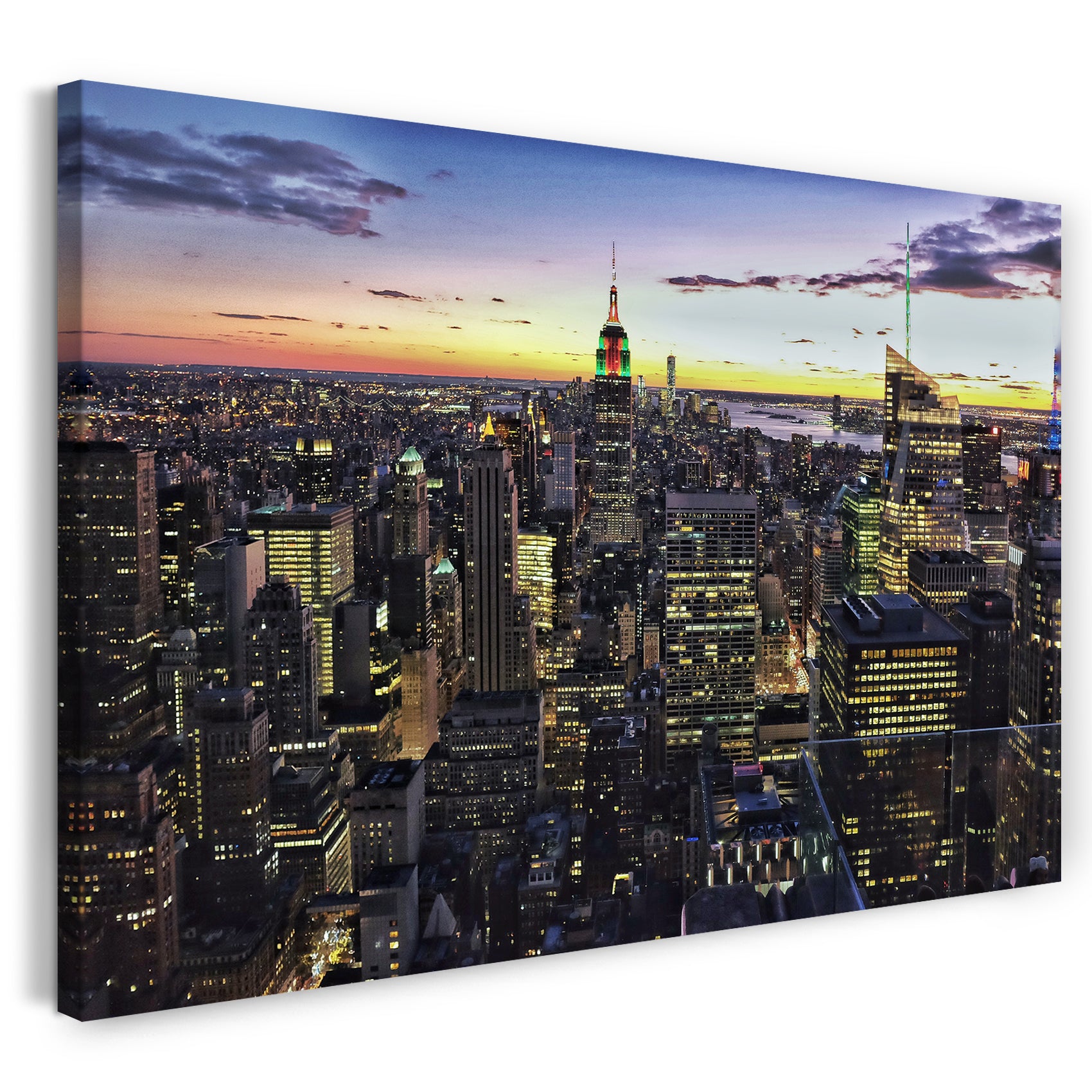 Leinwandbild New York City Manhattan Stadtebilder Skyline Sonnenuntergang Licht