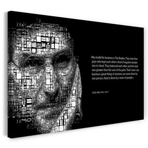Leinwandbild Steve Jobs Spruch motivierend, Team-Work Zusammenarbeit Erfolg