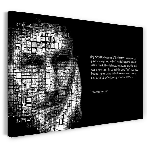 Leinwandbild Steve Jobs Spruch motivierend, Team-Work Zusammenarbeit Erfolg