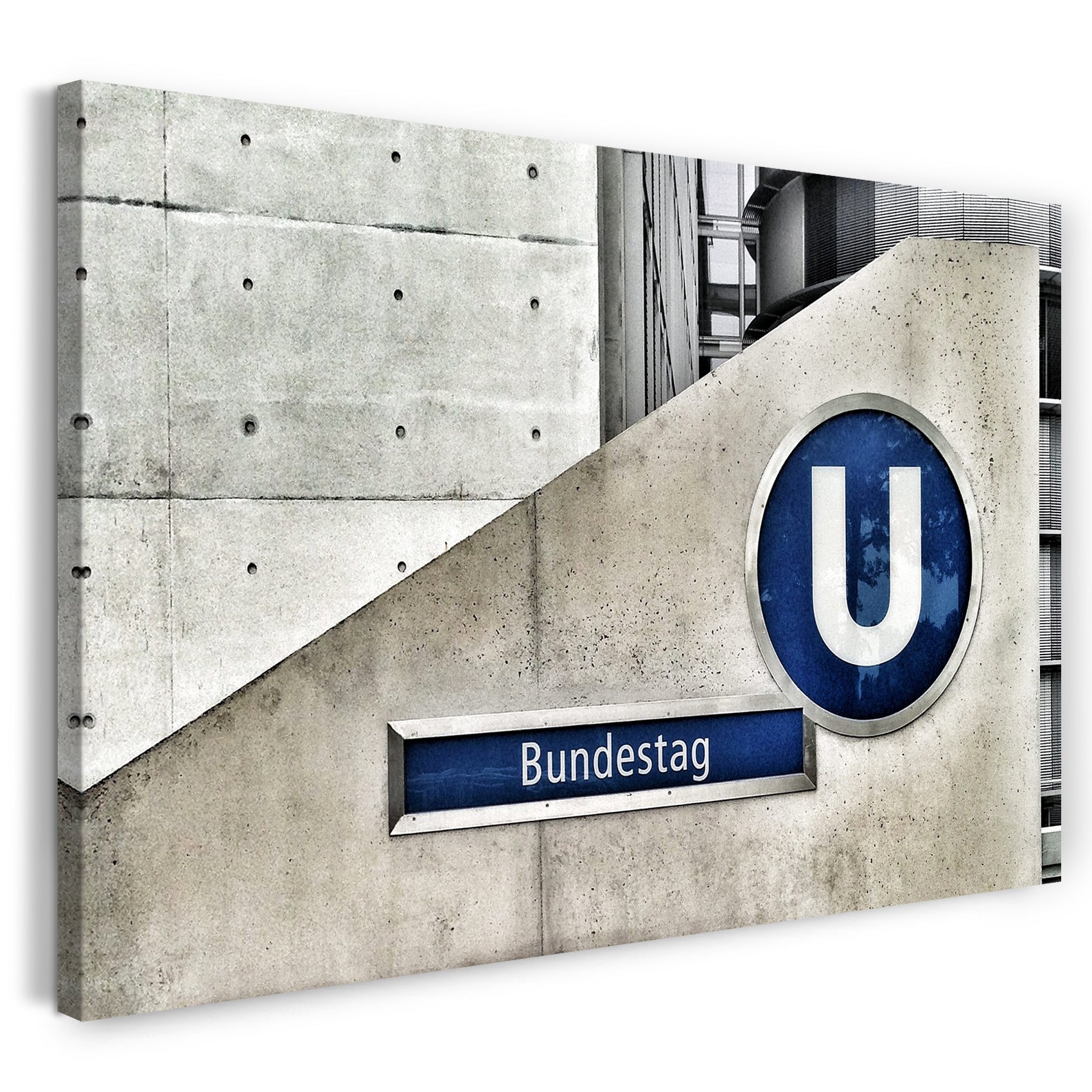 Leinwandbild Bundestag U-Bahn-Haltestelle berühmte Bauten Sehenswürdigkeiten